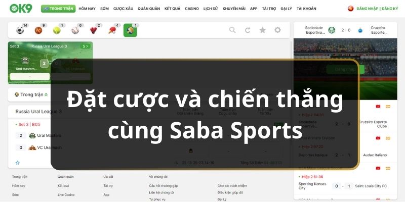 Đặt cược và chiến thắng cùng Saba Sports 