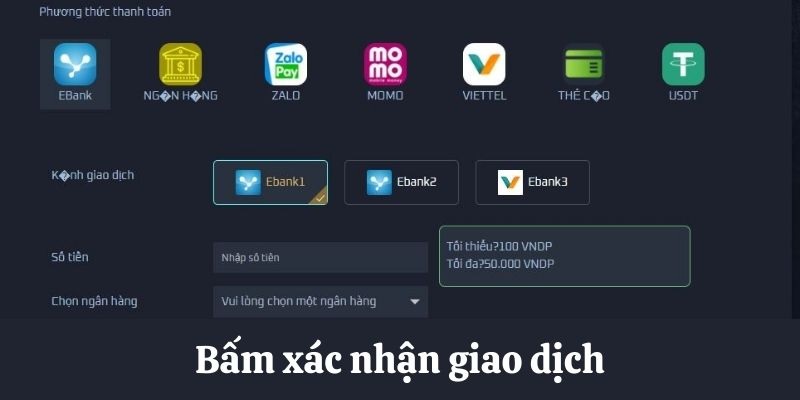 Hướng dẫn giao dịch thông qua hình thức chuyển khoản ngân hàng